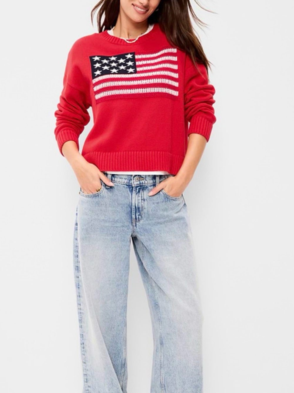 Old Navy Women’s Flag Sweater - Size XXL